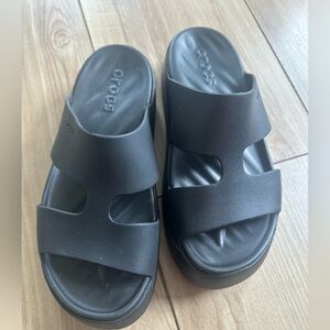 Black Crocs Slide Sandals